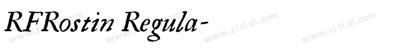 RFRostin Regula字体转换